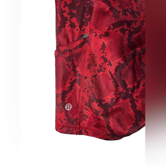 Lululemon What The Sport Shorts 4 Ziggy Snake Red Tide Cranberry - Picture 7 of 8